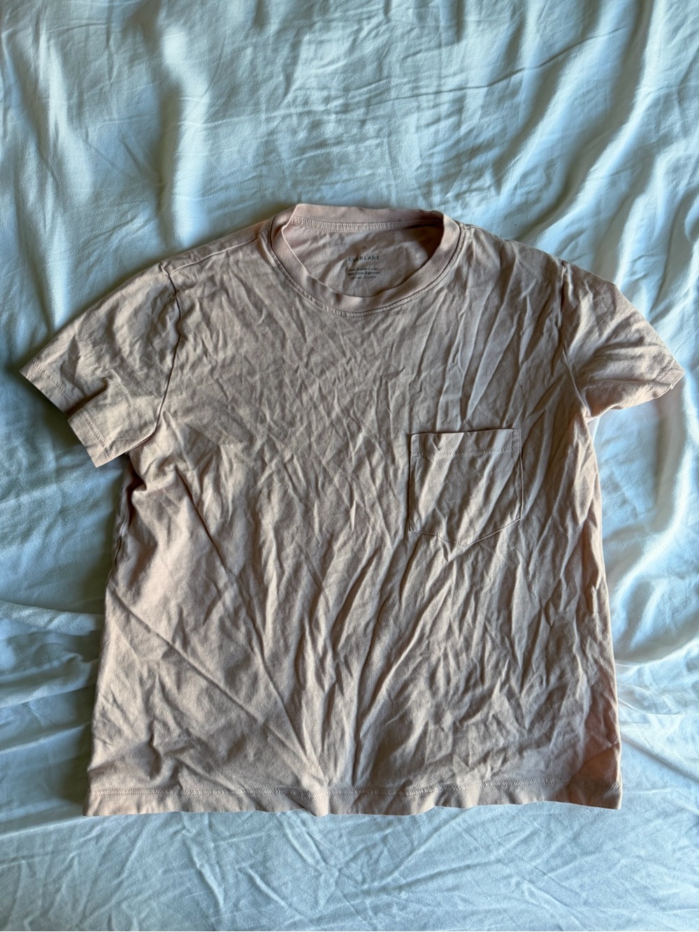 Everlane Women's Organic Cotton Short Sleeve Pocket Tee in Dusty Pink